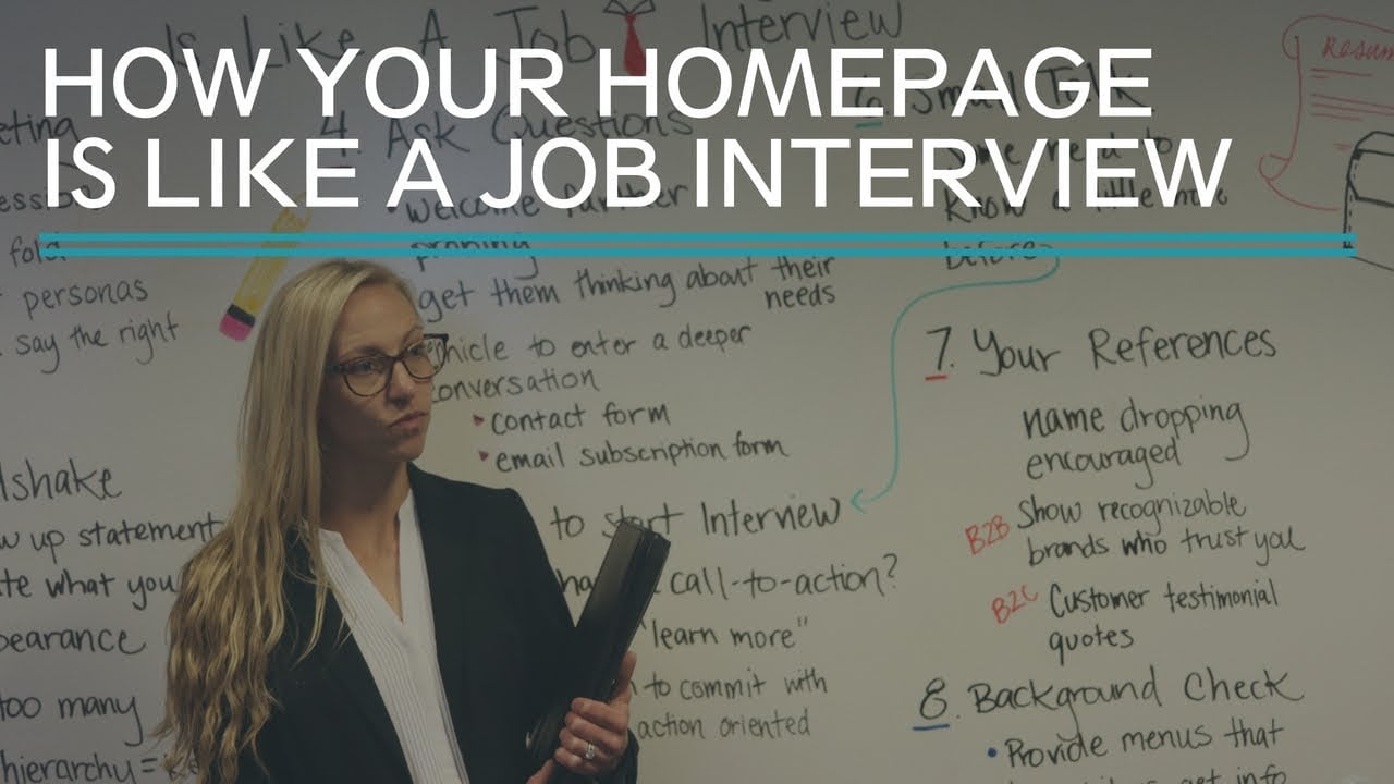 How Your Homepage is Like a Job Interview