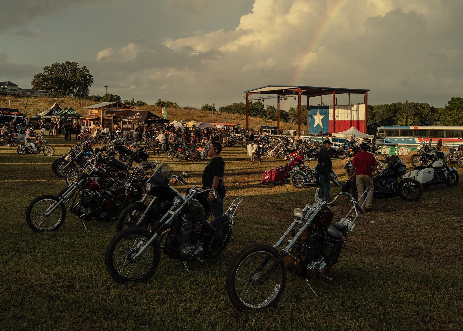 At Born-Free Texas, motorcycles, music, and community collide in The Bowl—a place alive with chopper magic.